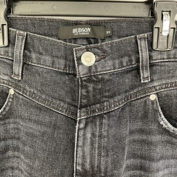 Hudson Jeans Holly High Rise Straight in Washed Black Size 33 NWT - Picture 6 of 10